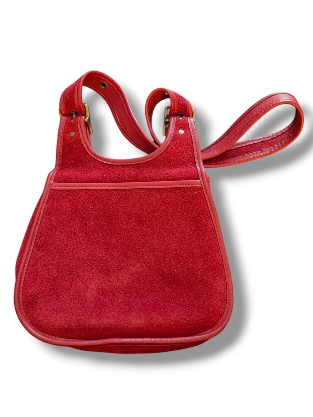 COACH Berkeley Saddle Bag in Red Suede 9014 - Picture 4 of 4